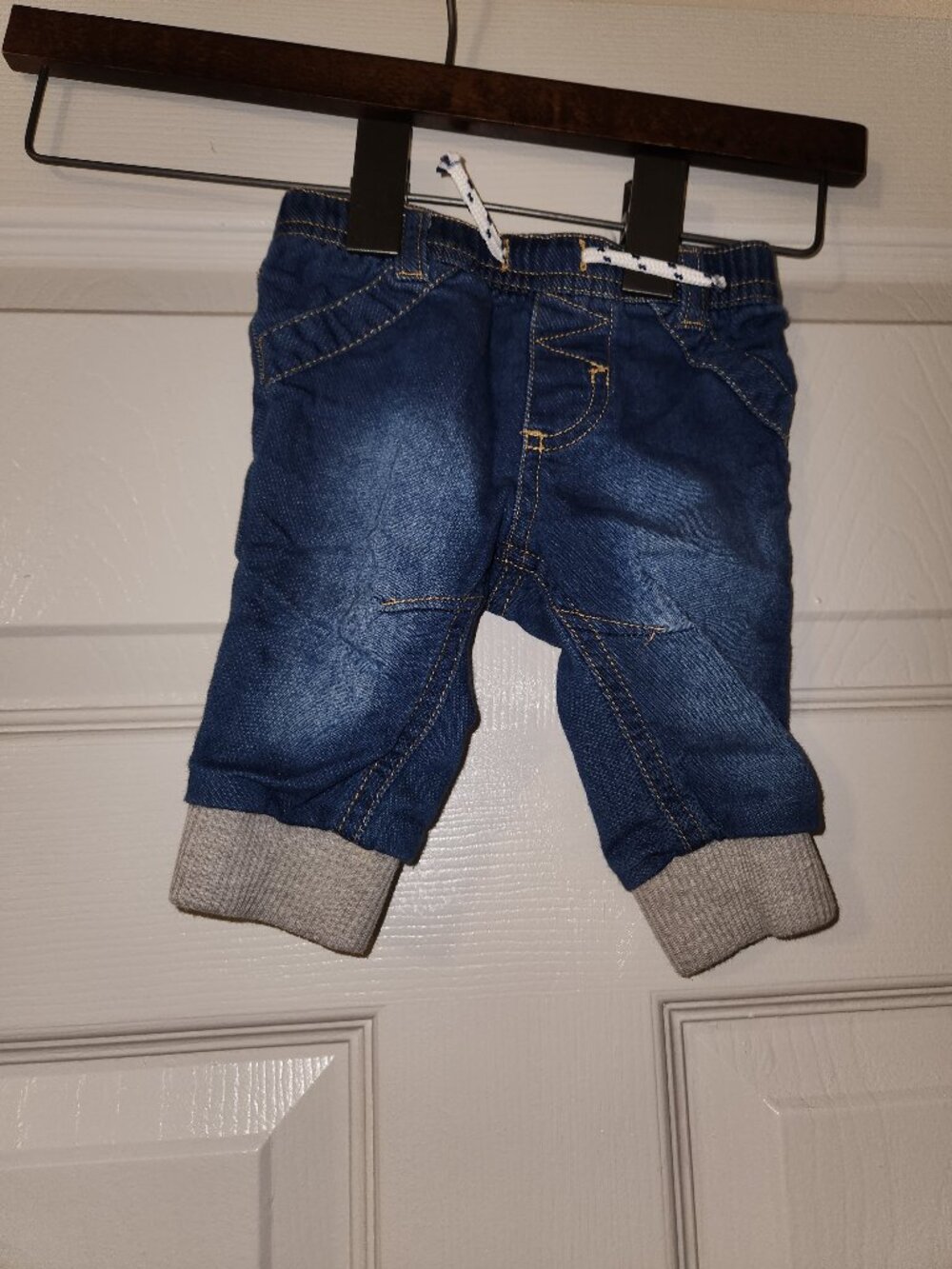Cat & Jack Baby Boys Jogger Jeans 0-3M Denim Pull On Pants